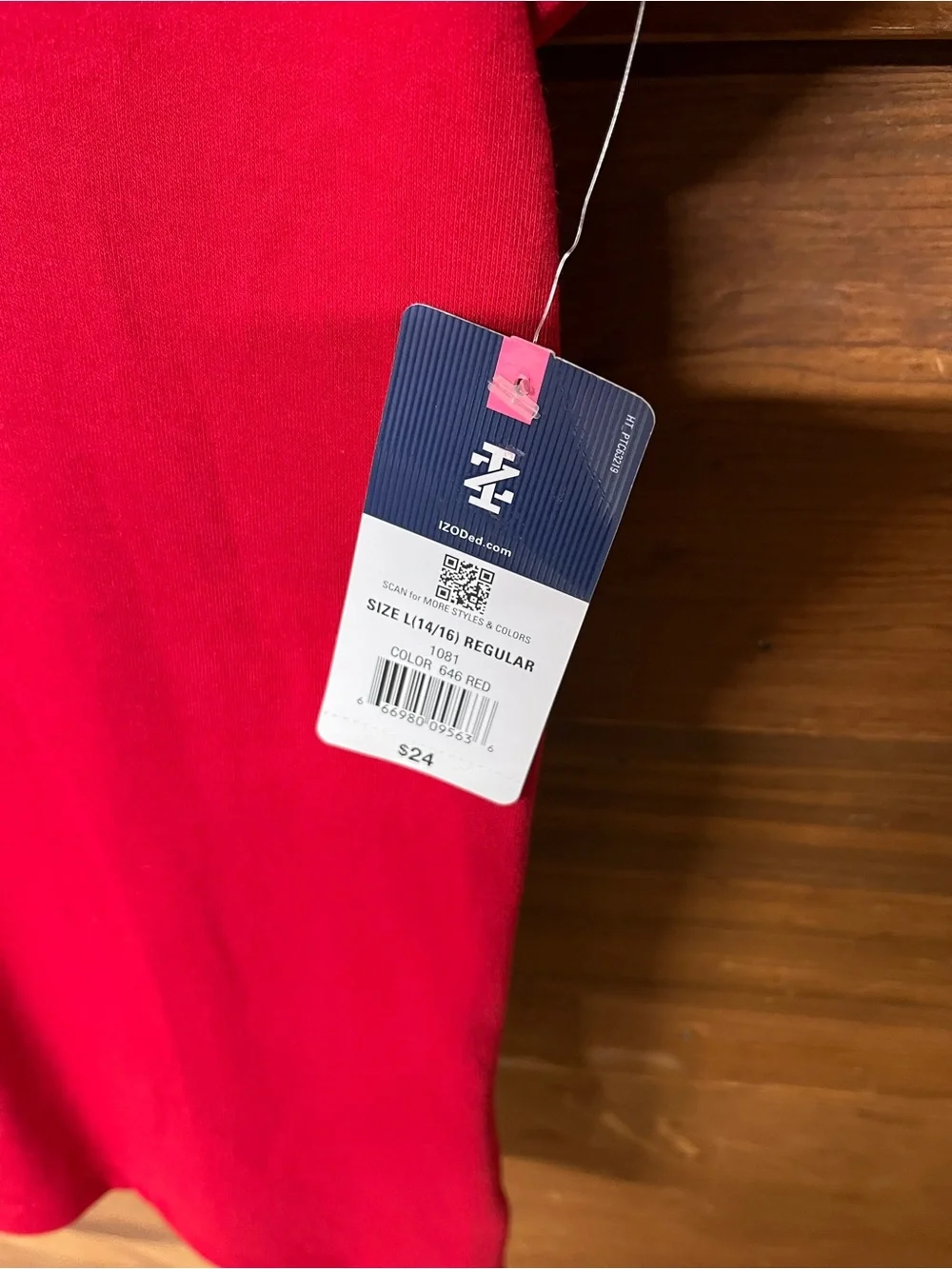 Izod Bright Red Girls' Short Sleeve Polo
